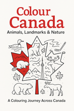 Load image into Gallery viewer, Colour Canada Animals, Landmarks, & Nature: Colouring Journey Across Canada  Downloadable Printable Book