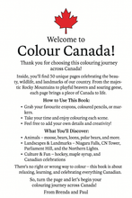 Load image into Gallery viewer, Colour Canada Animals, Landmarks, &amp; Nature: Colouring Journey Across Canada  Downloadable Printable Book
