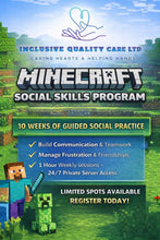 Load image into Gallery viewer, Youth participating in a virtual Minecraft social skills program
