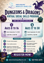 Load image into Gallery viewer, Virtual Dungeon and Dragons 10 week Program
